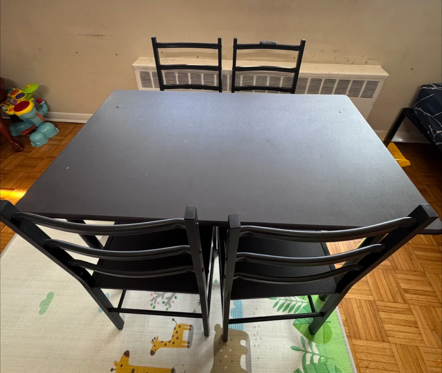 Modern Black Table with Chairs thumbnail