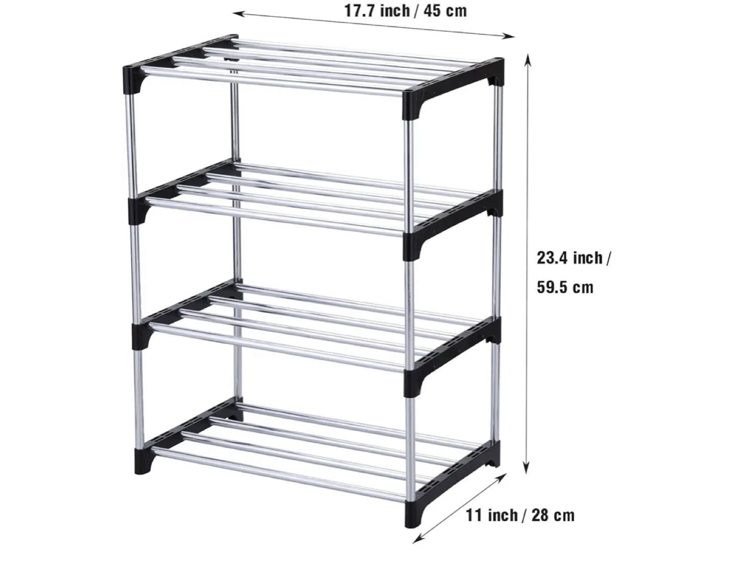 OLYREO 4-Tier Shoe Rack