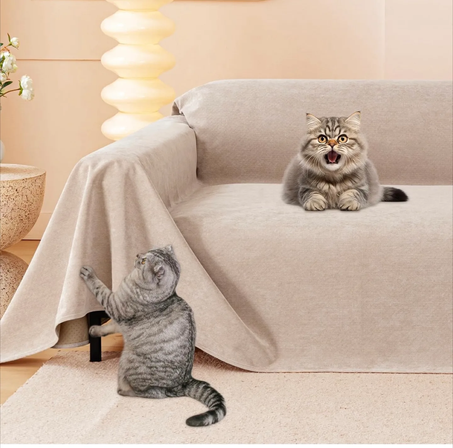 Pet Scratch Sofa Protector Anti-slip backing thumbnail
