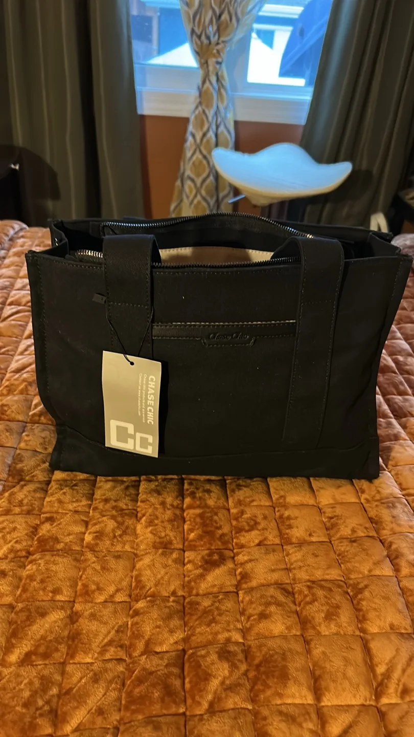 Chase Chic Black Tote Bag thumbnail