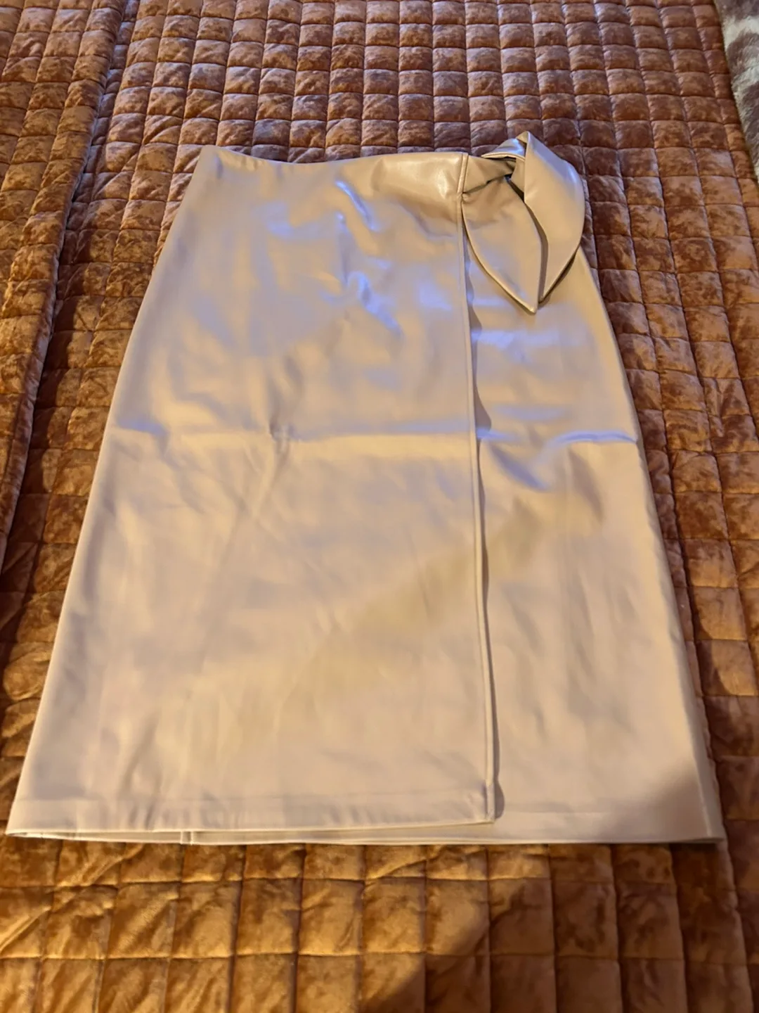 Faux Leather Wrap Skirt thumbnail