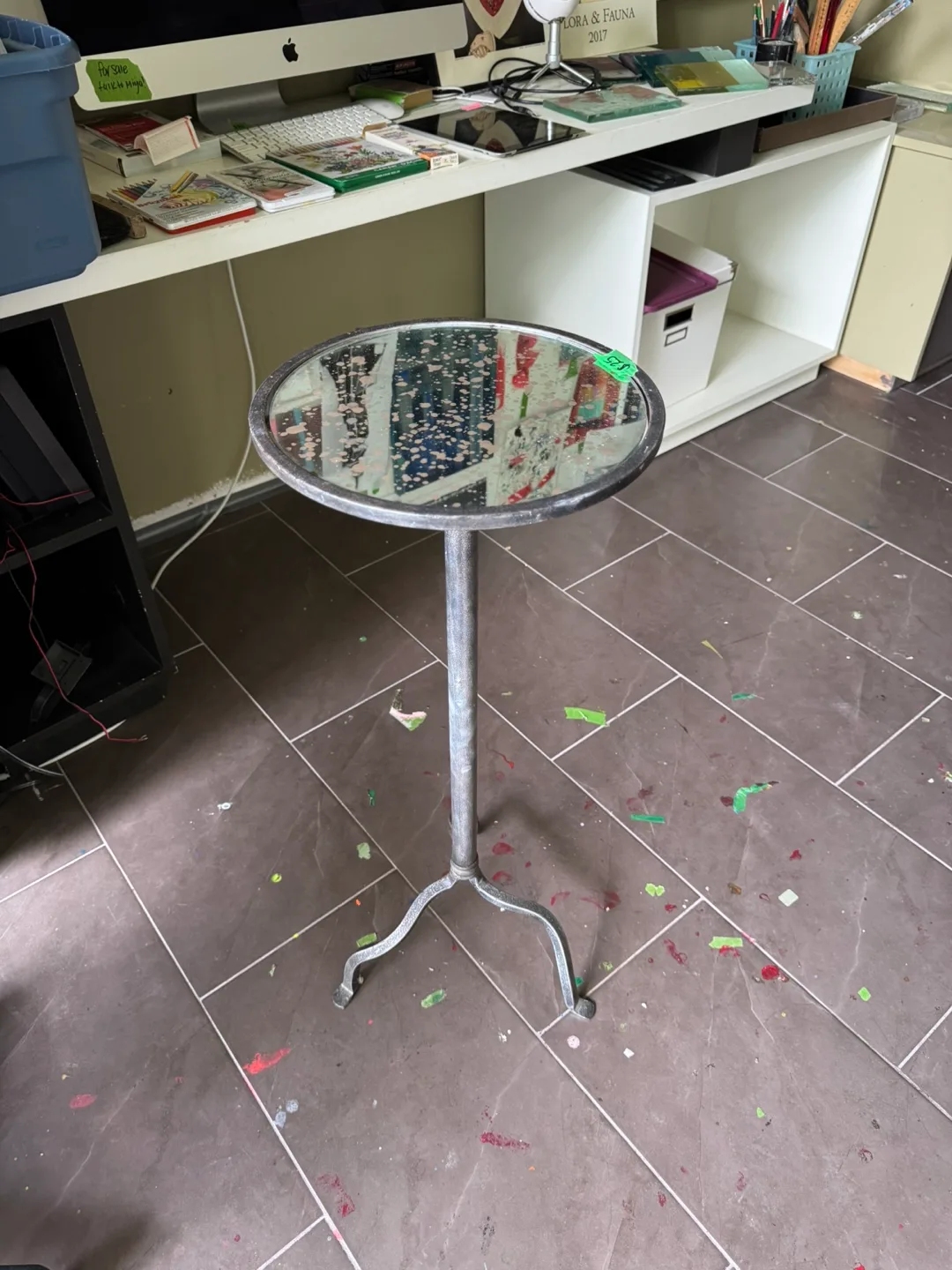 Side table with mirror top thumbnail