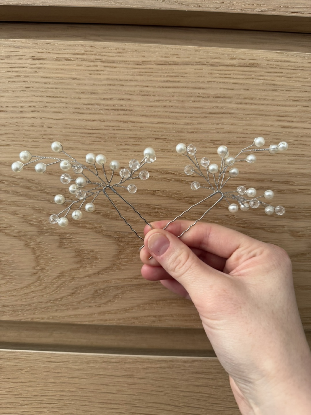 Bridal Hair Pieces (1comb/ 2pins) (bridal jewelry) - photo 3