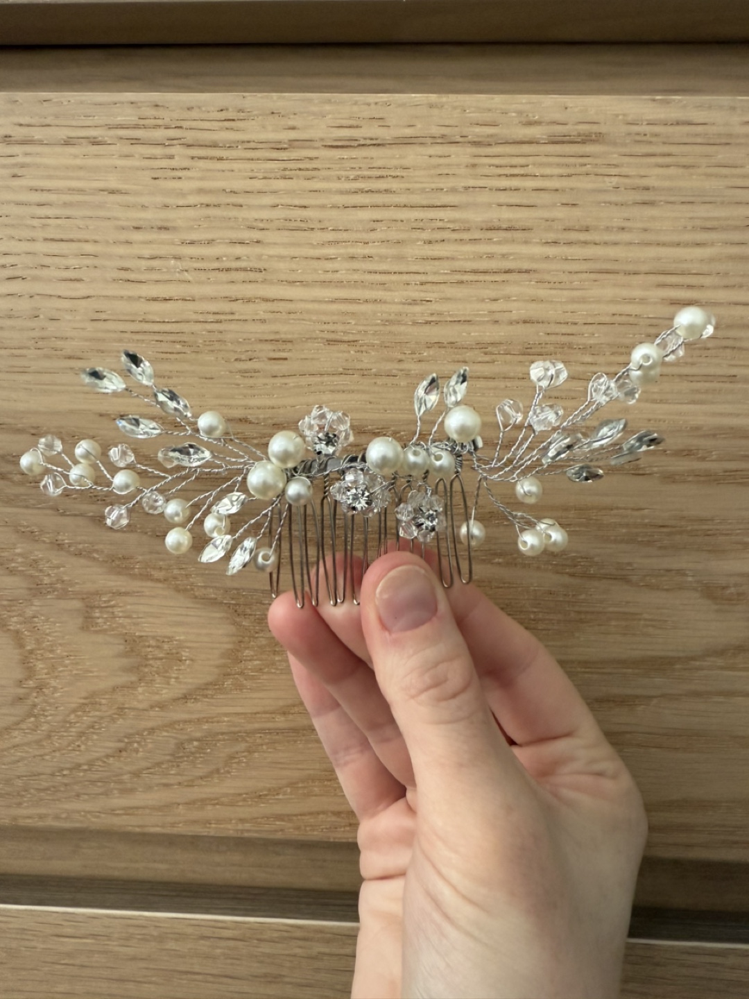 Bridal Hair Pieces (1comb/ 2pins) (bridal jewelry) - photo 2