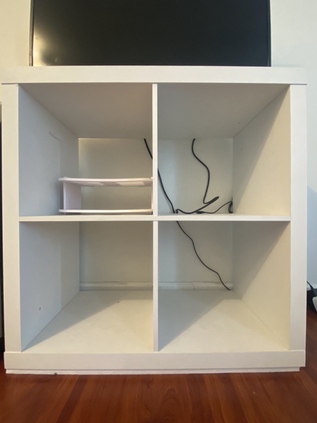 White cube shelf