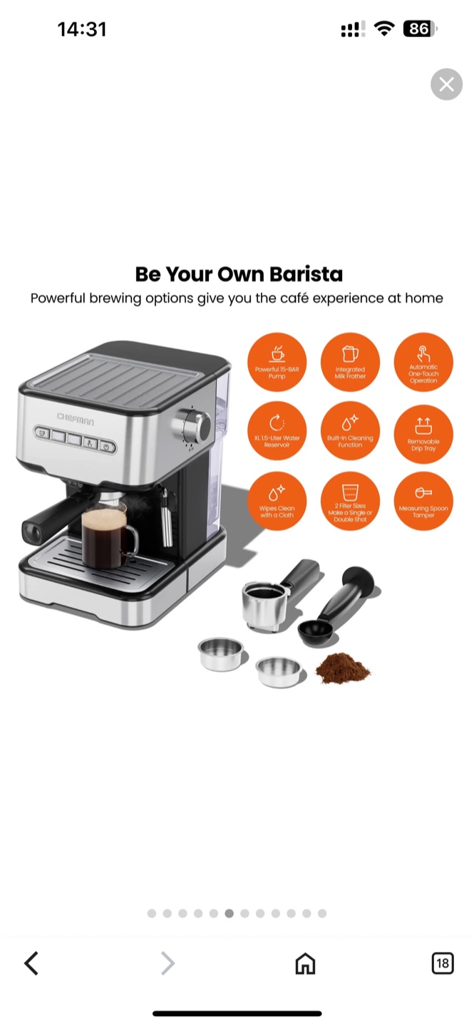 Chefman Espresso Machine - photo 4