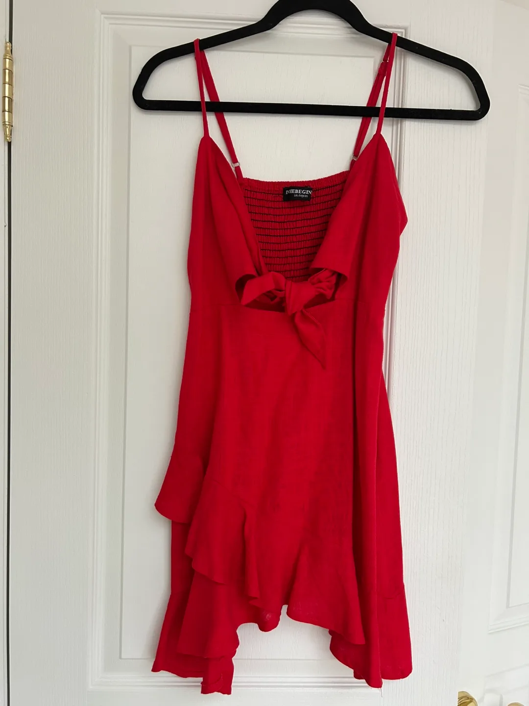 Red Cotton Party Dress thumbnail