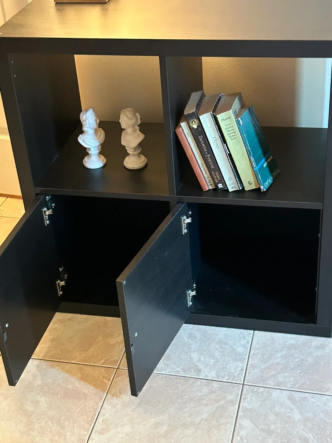 Black Storage Unit with Doors image indicator(2)