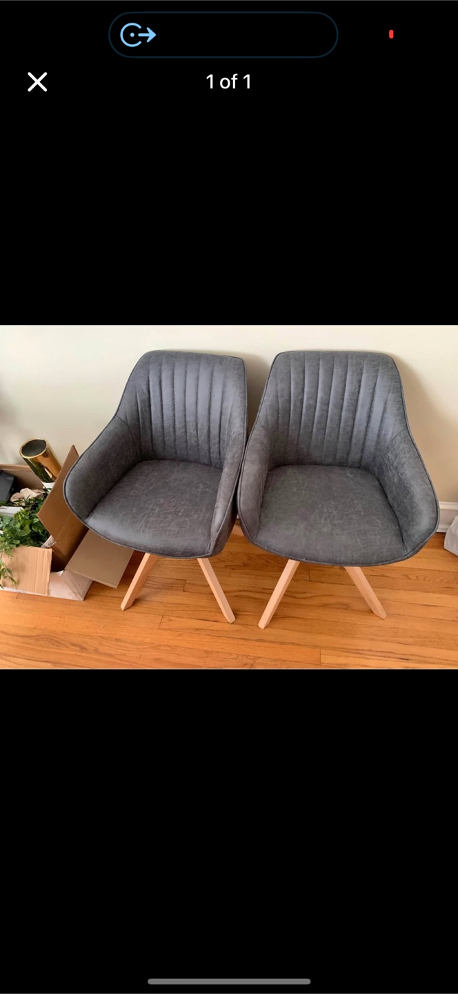 2 upholstered swivel chairs