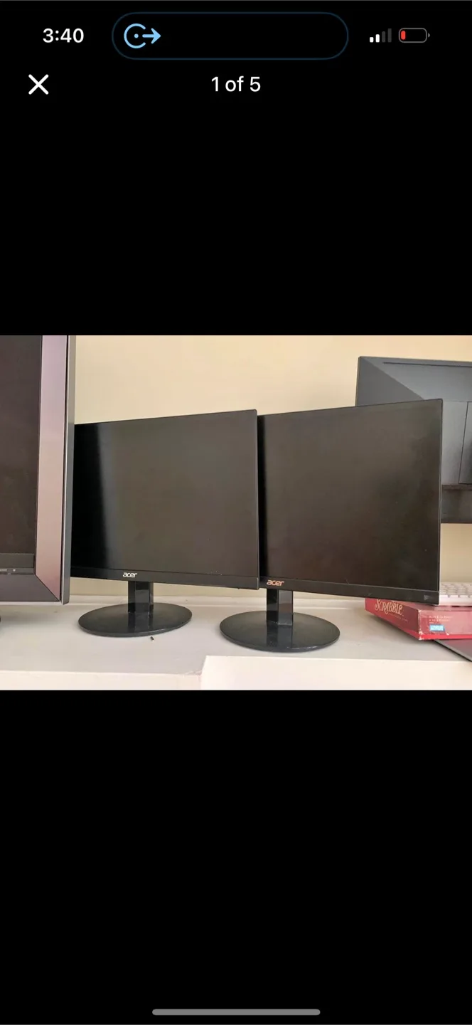 2 monitors no cords $10 for both thumbnail