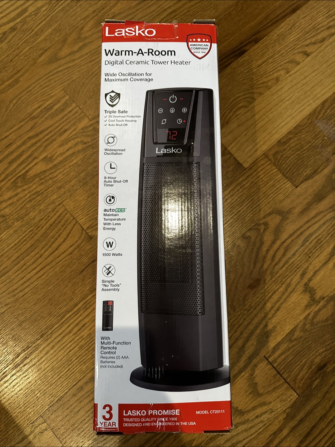 Lasko Warm-A-Room Digital Ceramic Tower Heater - photo 4