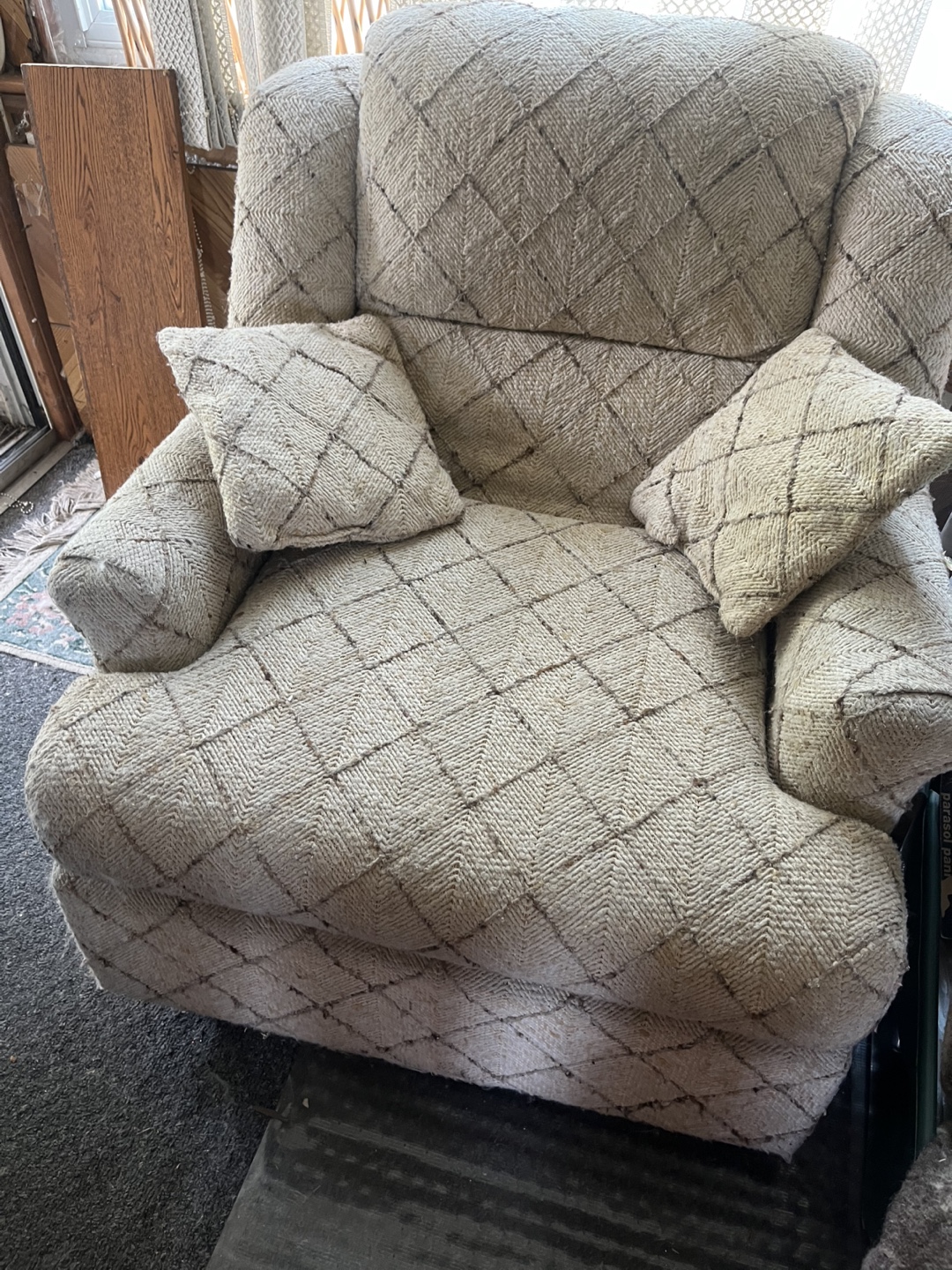 Sleeper sofa and matching chair