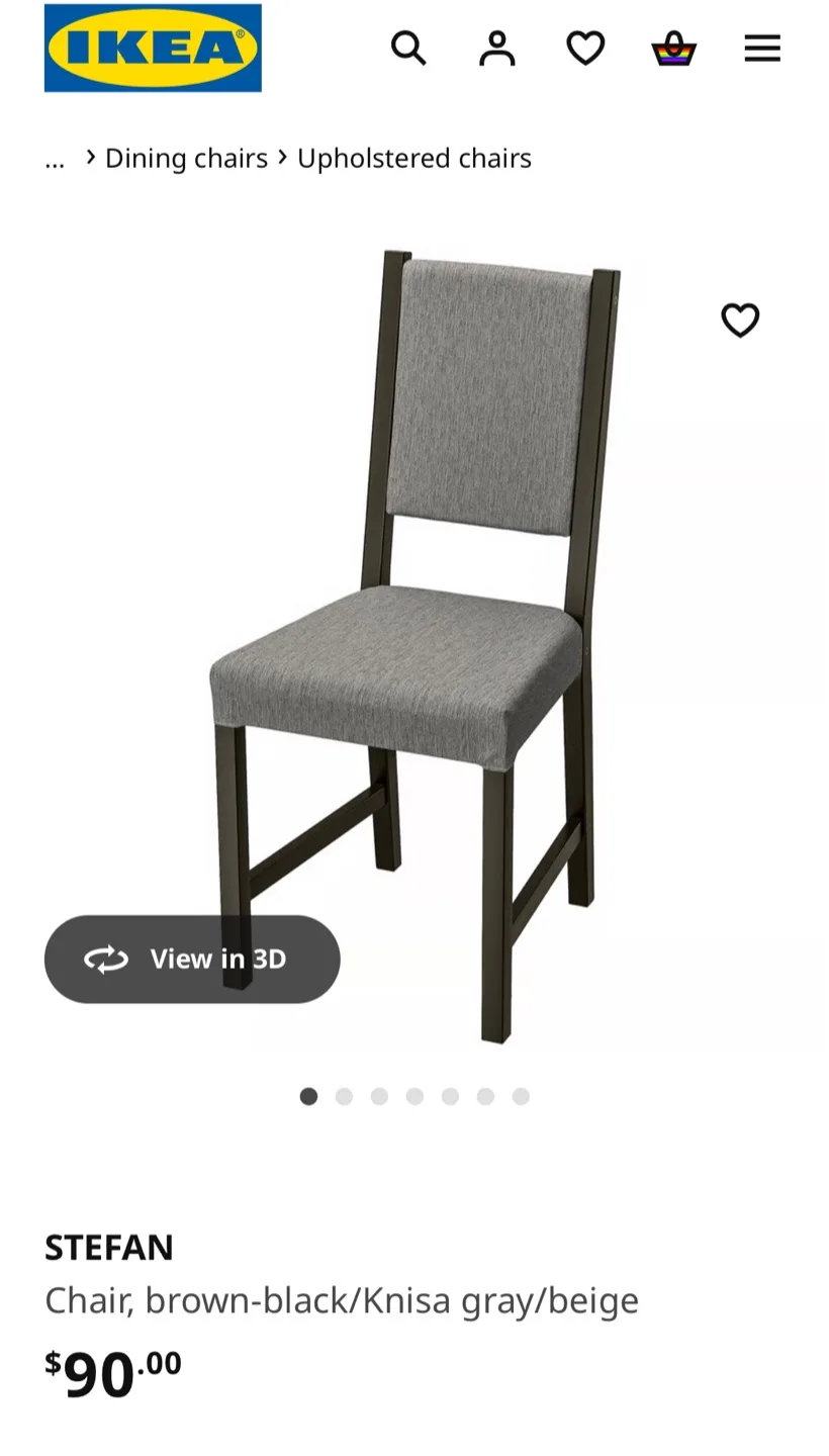 IKEA Stephan 4 brand new chairs grey image indicator(2)