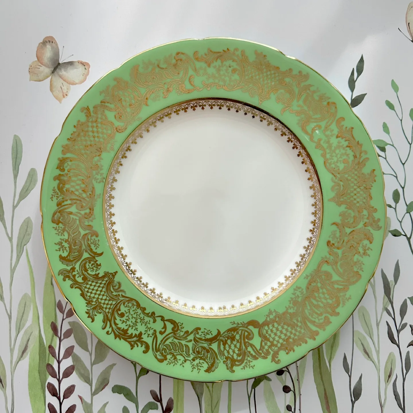 Coalport green plate thumbnail