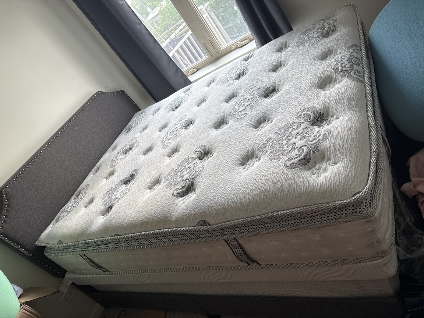 Queen Mattress and Headboard Set