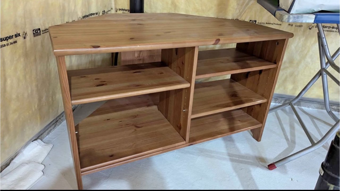Wooden Corner TV Stand/Shelf - photo 3