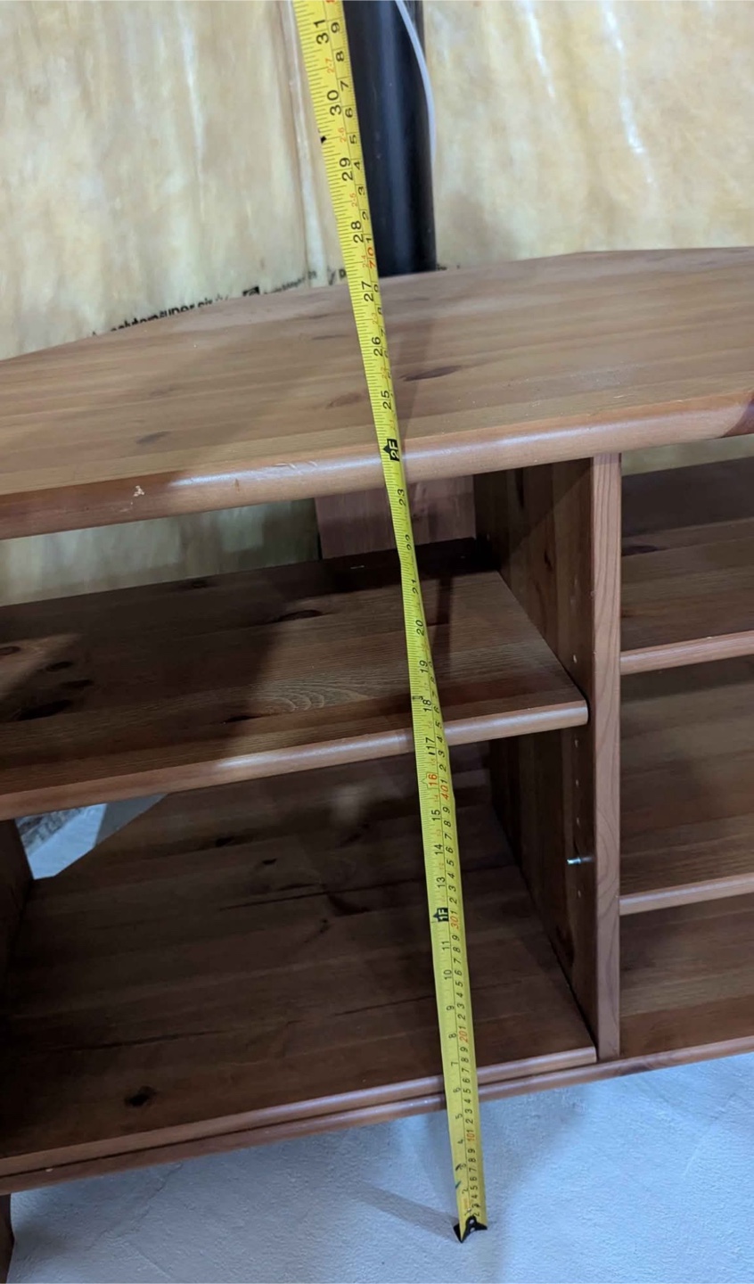 Wooden Corner TV Stand/Shelf
