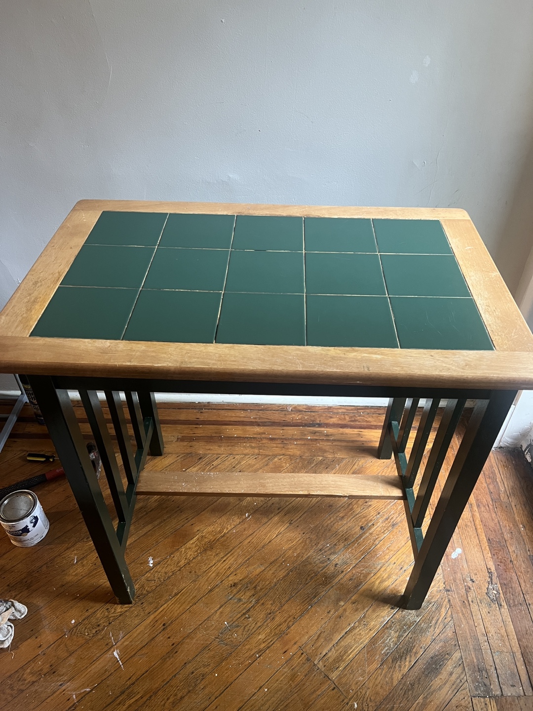 Green Tile Top Table