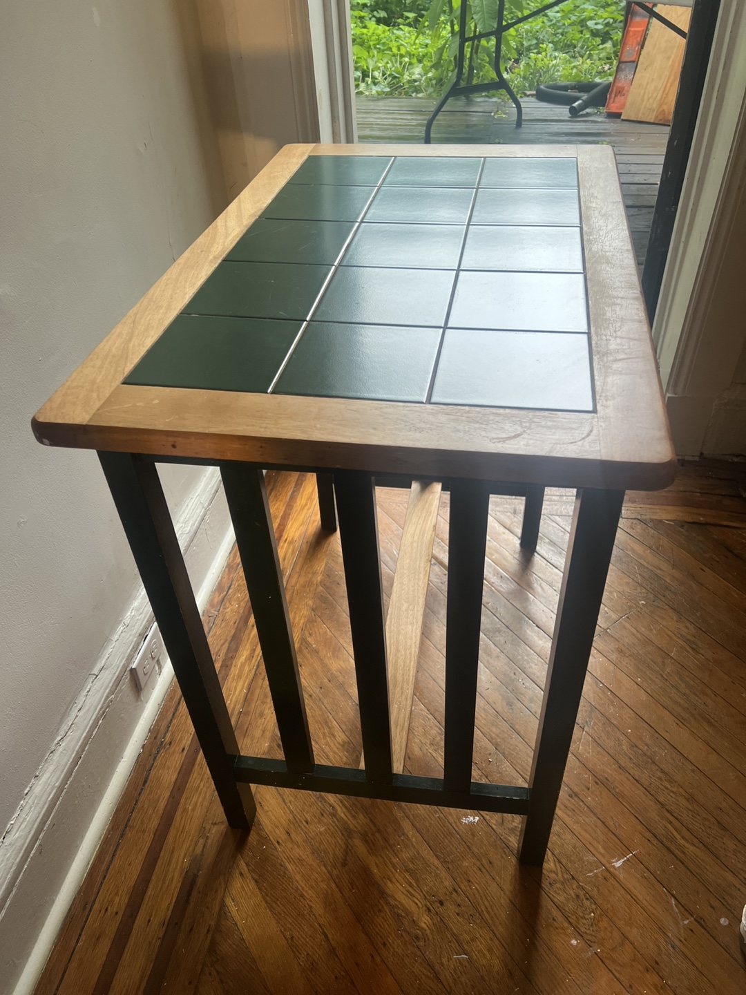 Green Tile Top Table - photo 4