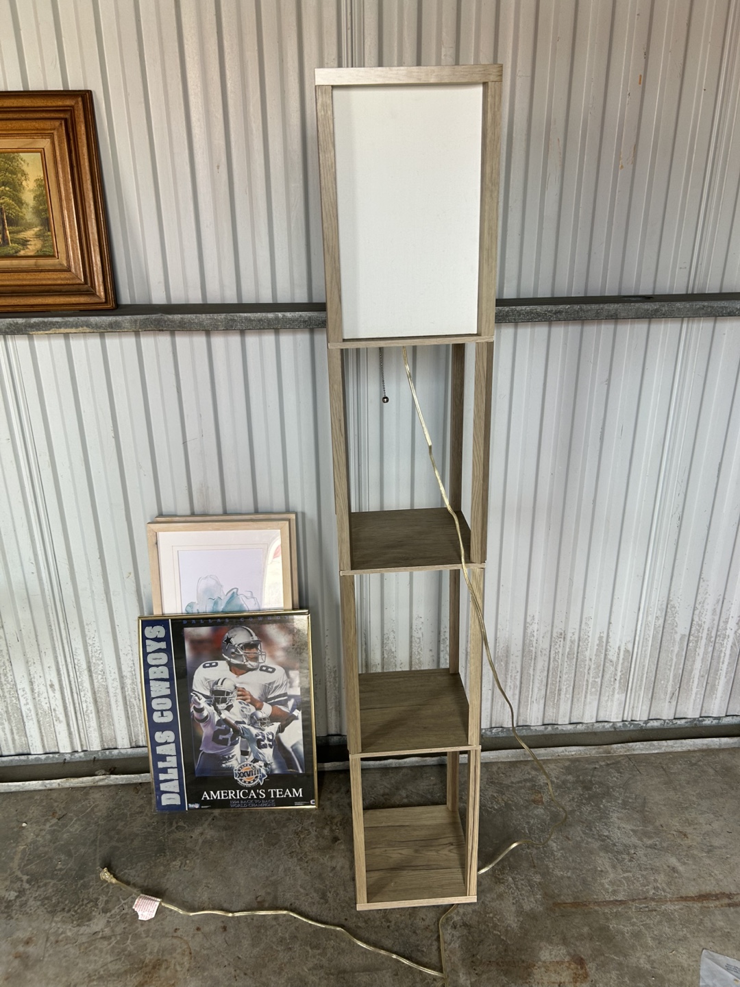 Standing Lamp with Shelves