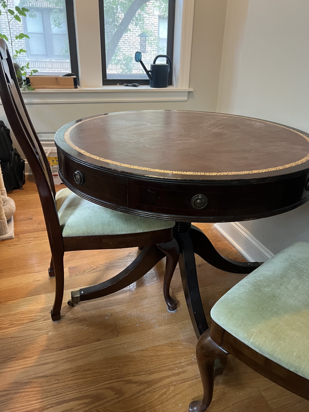 Round Dining Table with Two Chairs - photo 3