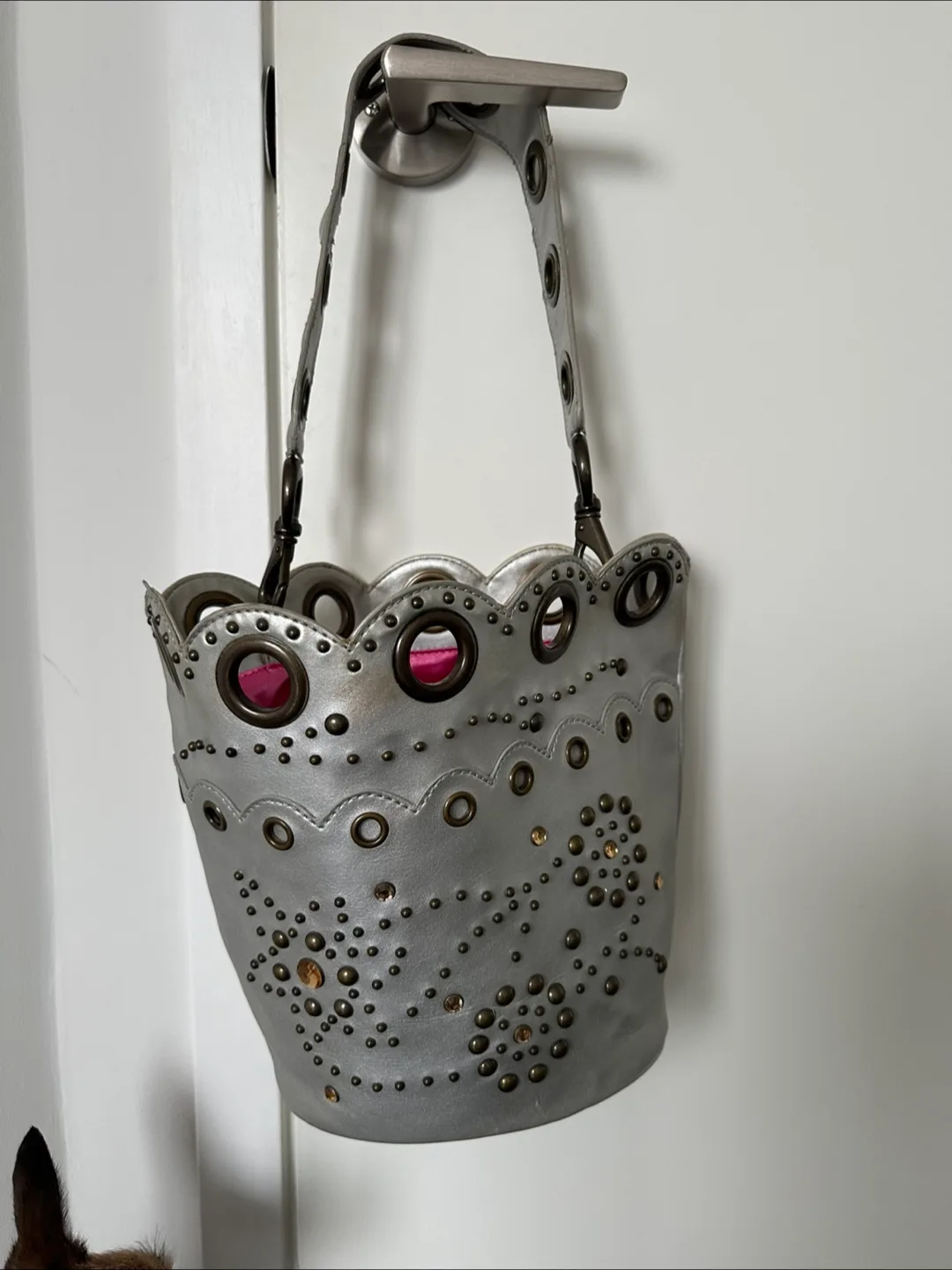 Nine West Silver Bucket Bag thumbnail