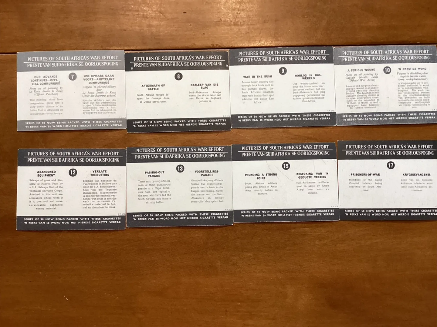 Rare 8. 1940’s South Africa’s’ War Effort Collectible Cards image indicator(5)