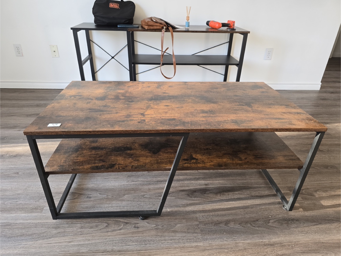 Coffee table and matching shelf