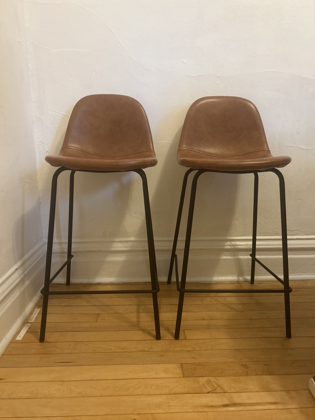 2 matching Saddle Tan Barstools