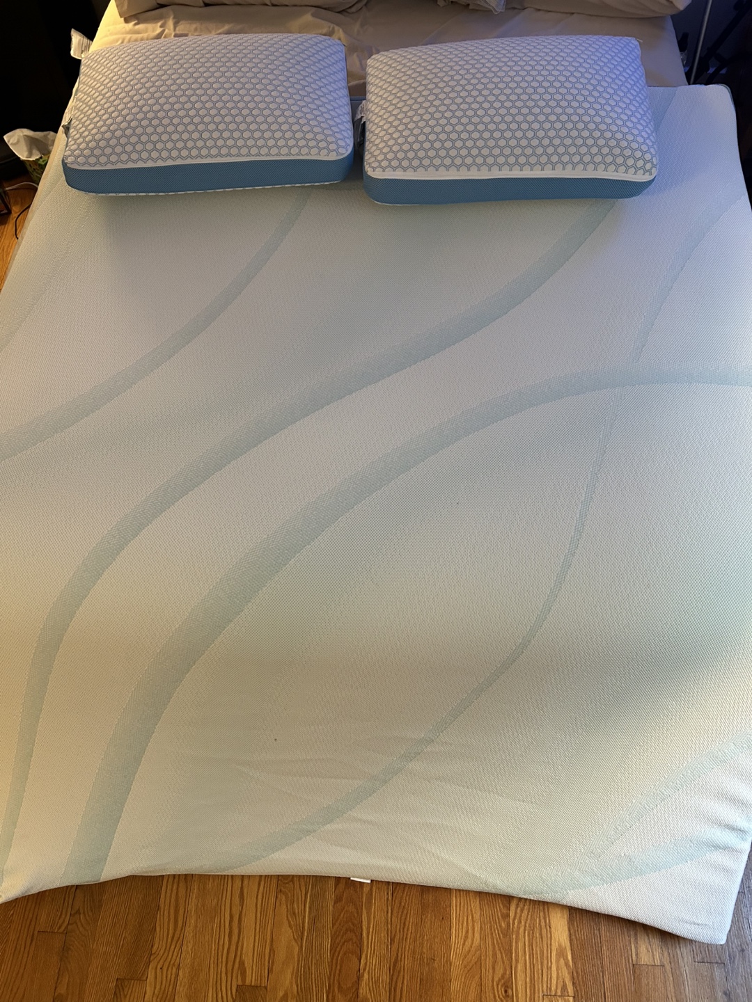 Tempur-Pedic Queen Mattress Topper + 2 Cooling Pillows