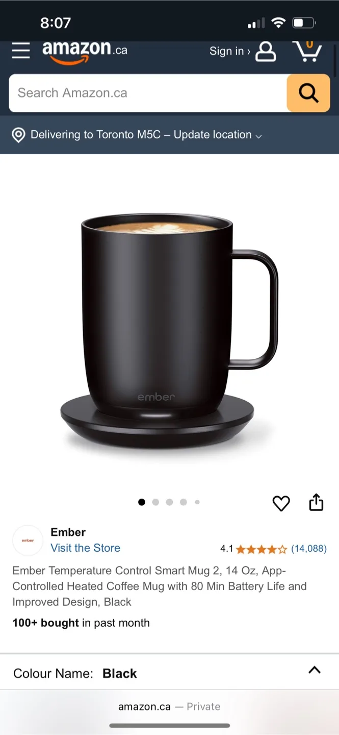 Ember Temperature Control Smart Mug thumbnail