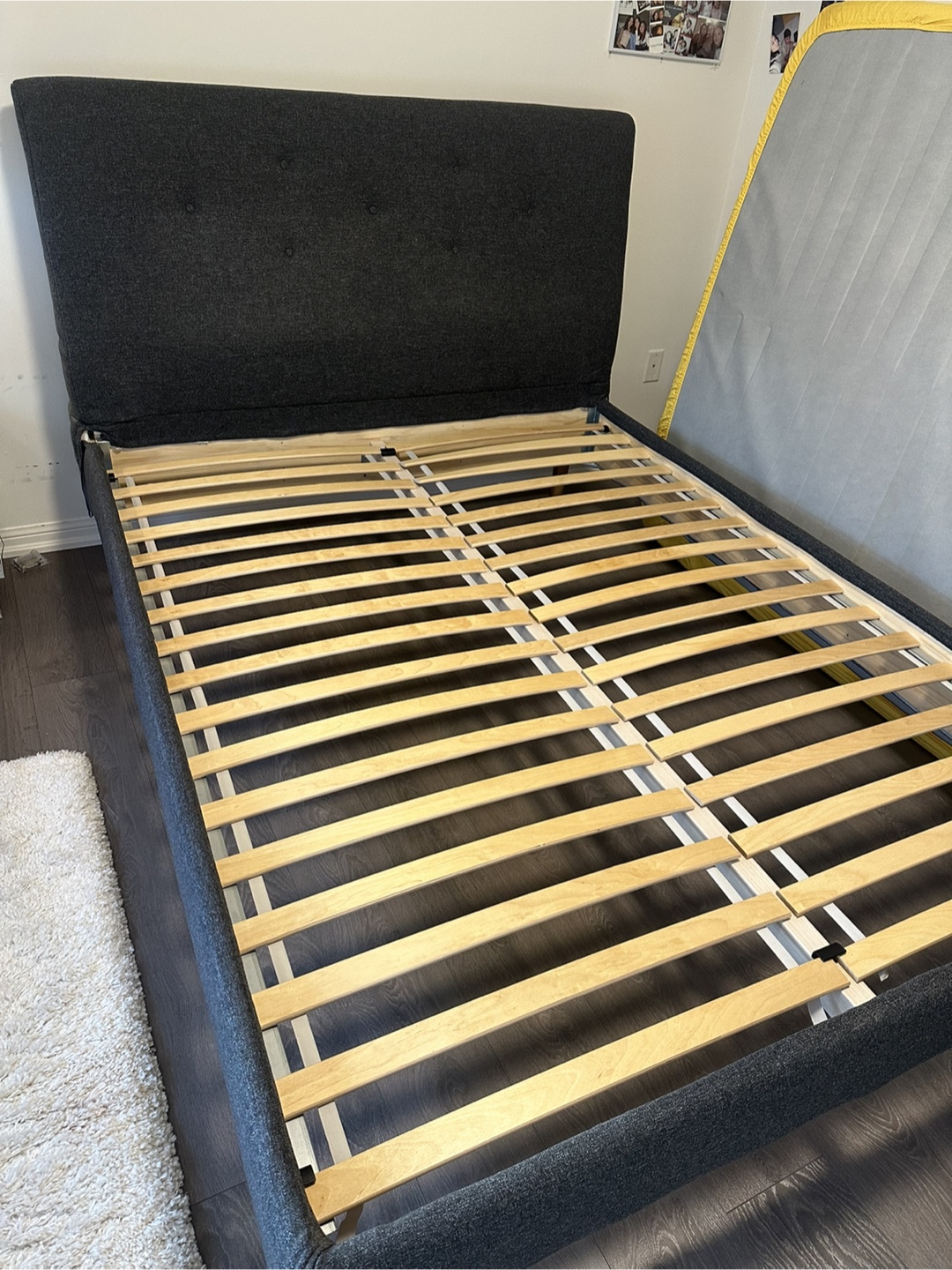 Queen Size Grey Bed Frame
