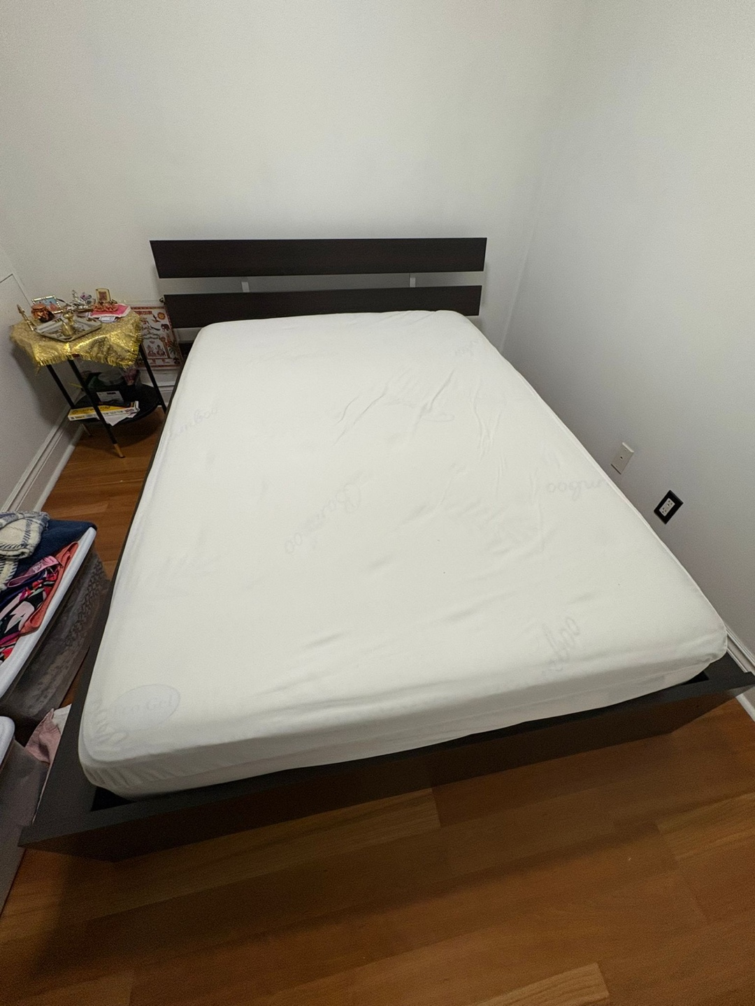 IKEA Hopen Queen Bed Frame with Mattress - photo 4