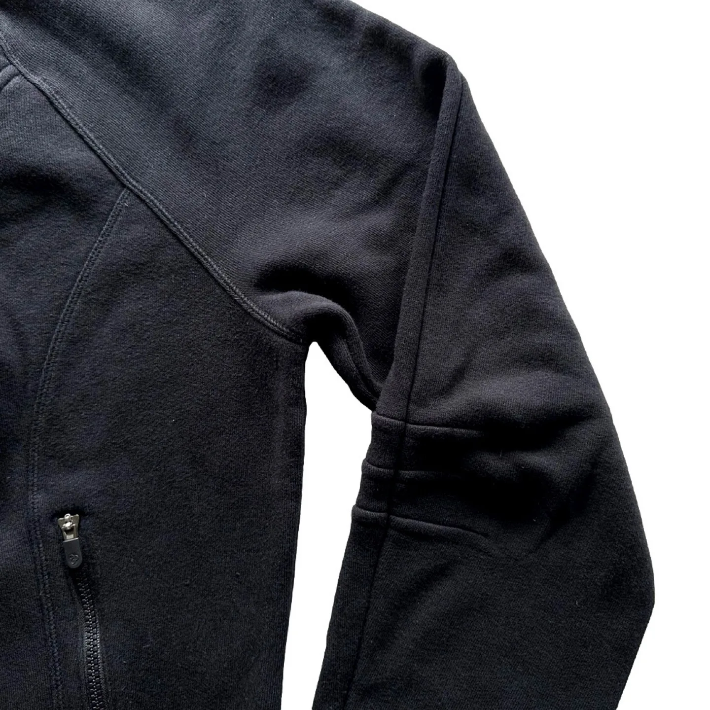 Zella Asymmetrical Black Zip Up Active Leisure Jacket Size Large image indicator(7)