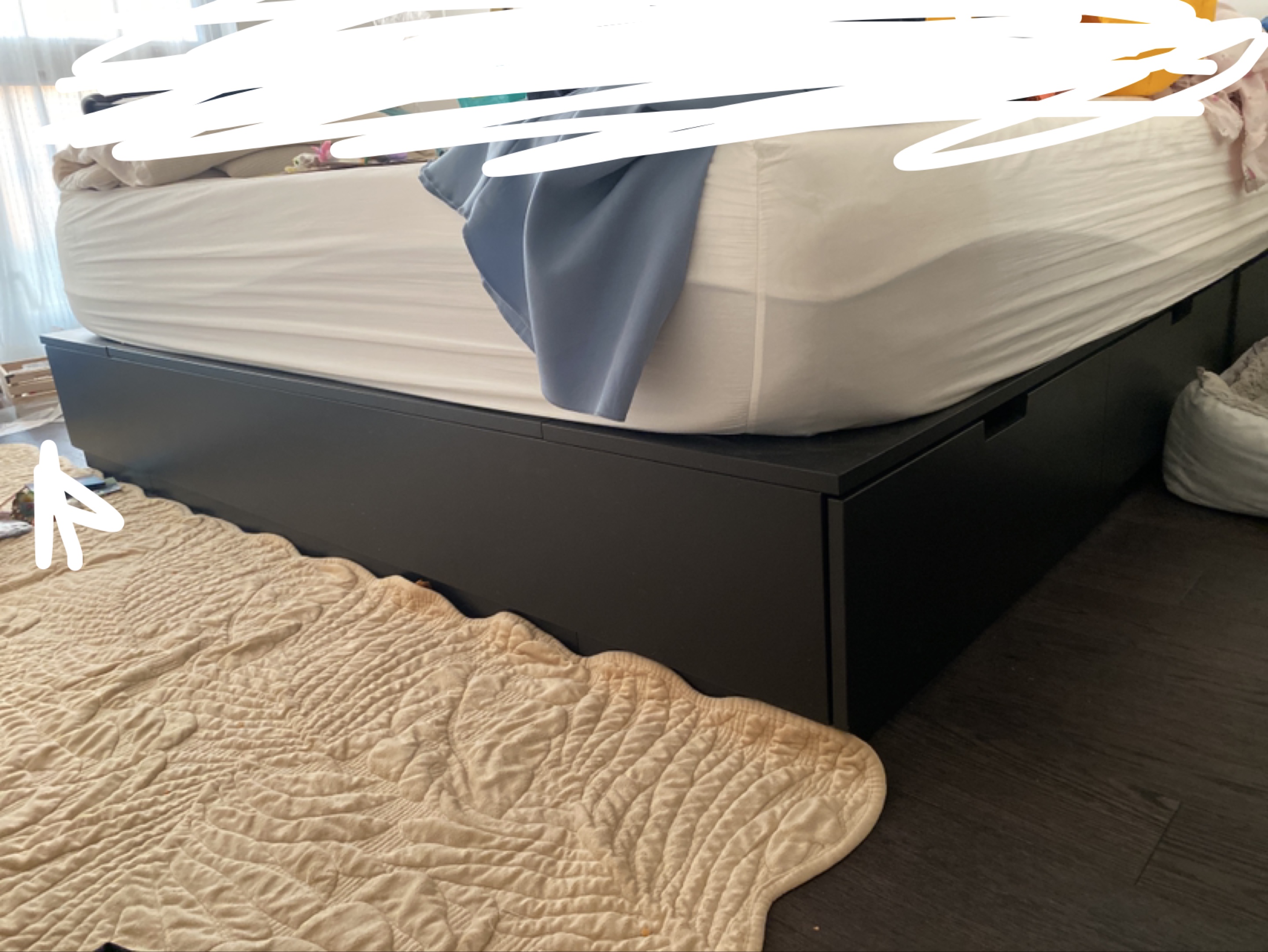 IKEA NORDLI King Bed Frame with Storage - photo 2
