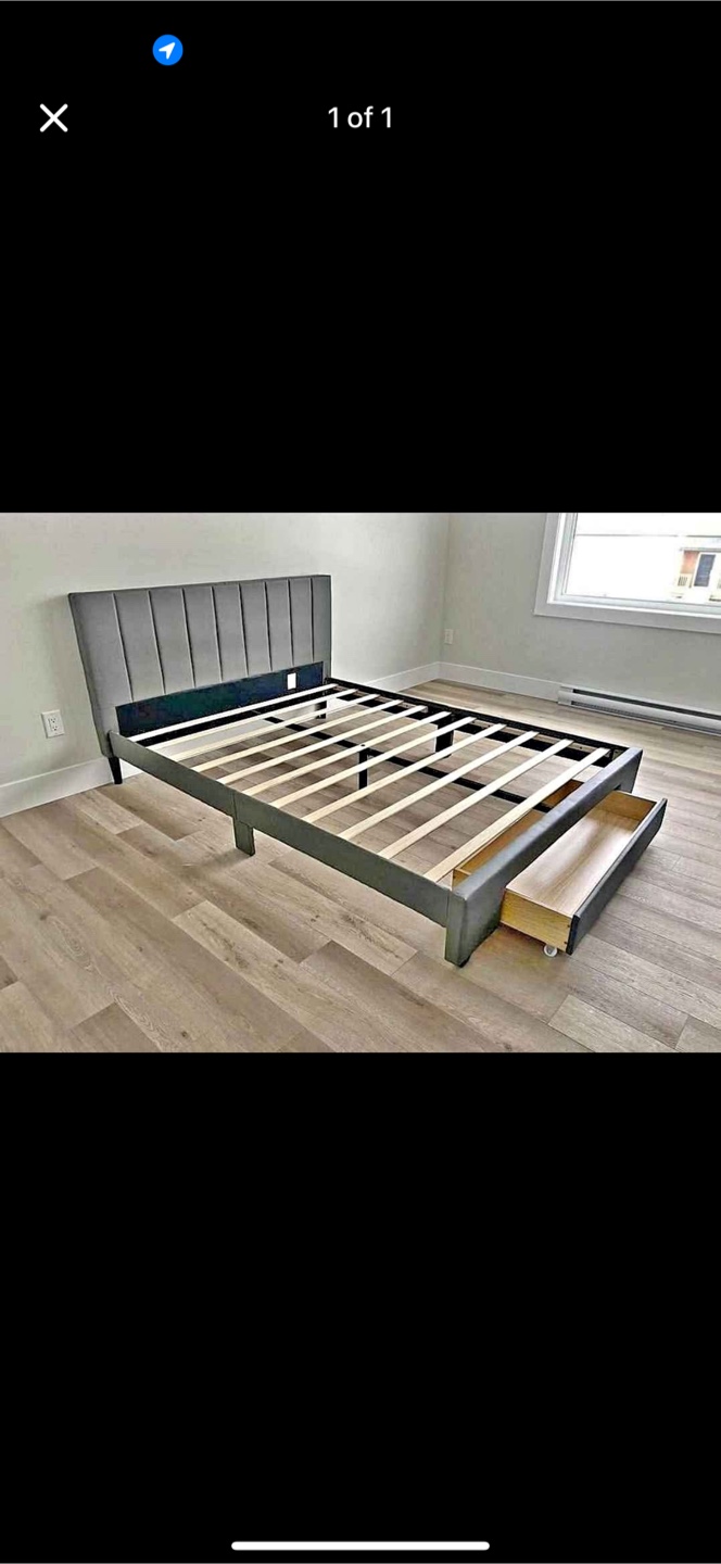 Queen Size Bed Frame with Storage Drawers