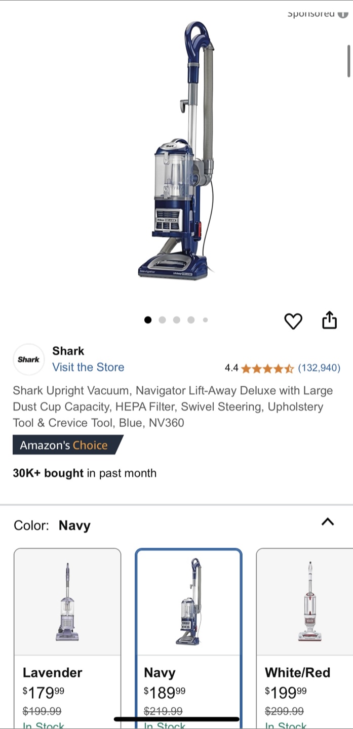 Shark Upright Vacuum Cleaner - photo 2