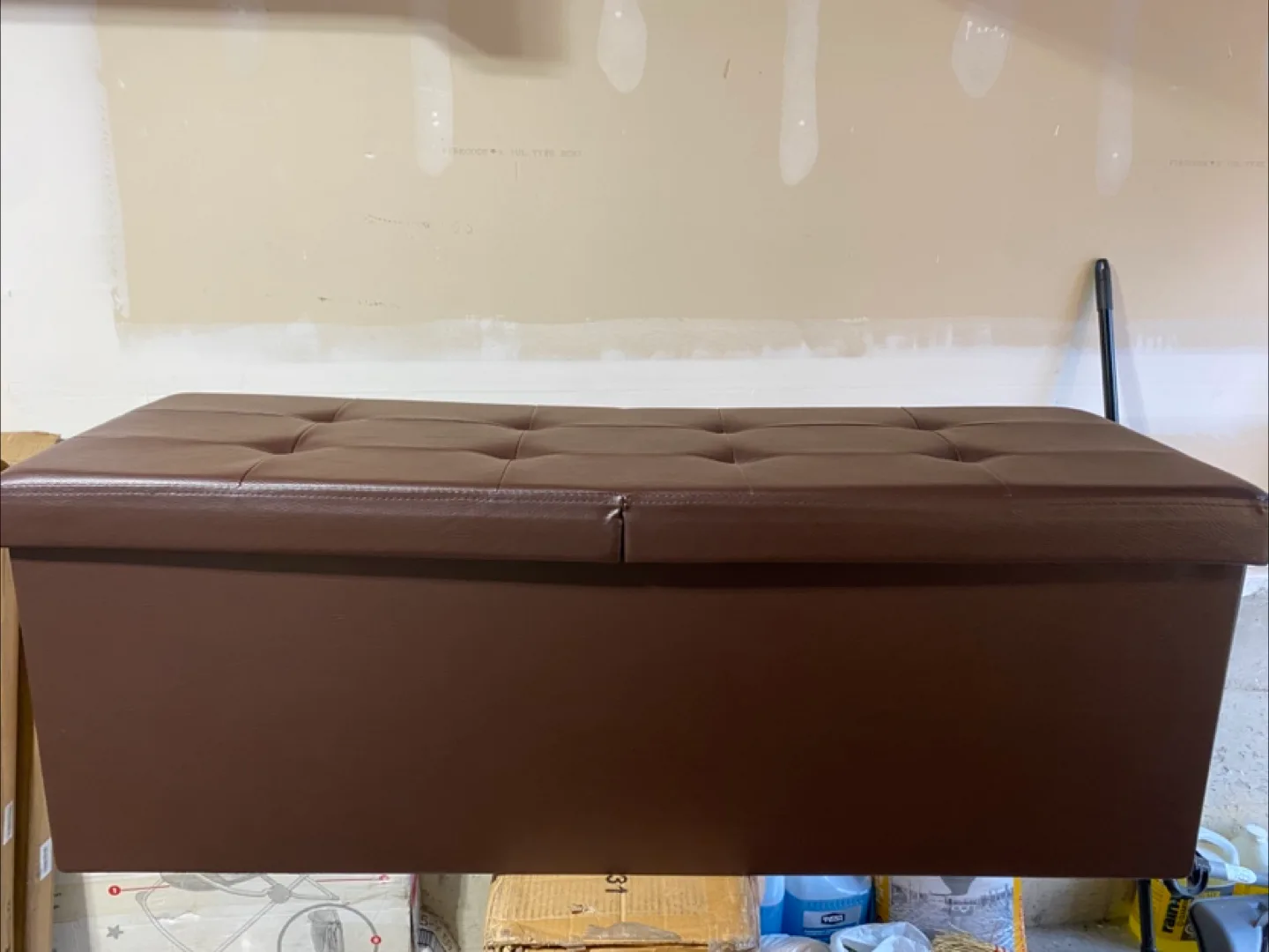🛋️ BRAND NEW SONGMICS 110cm Storage Leather Ottoman Bench thumbnail