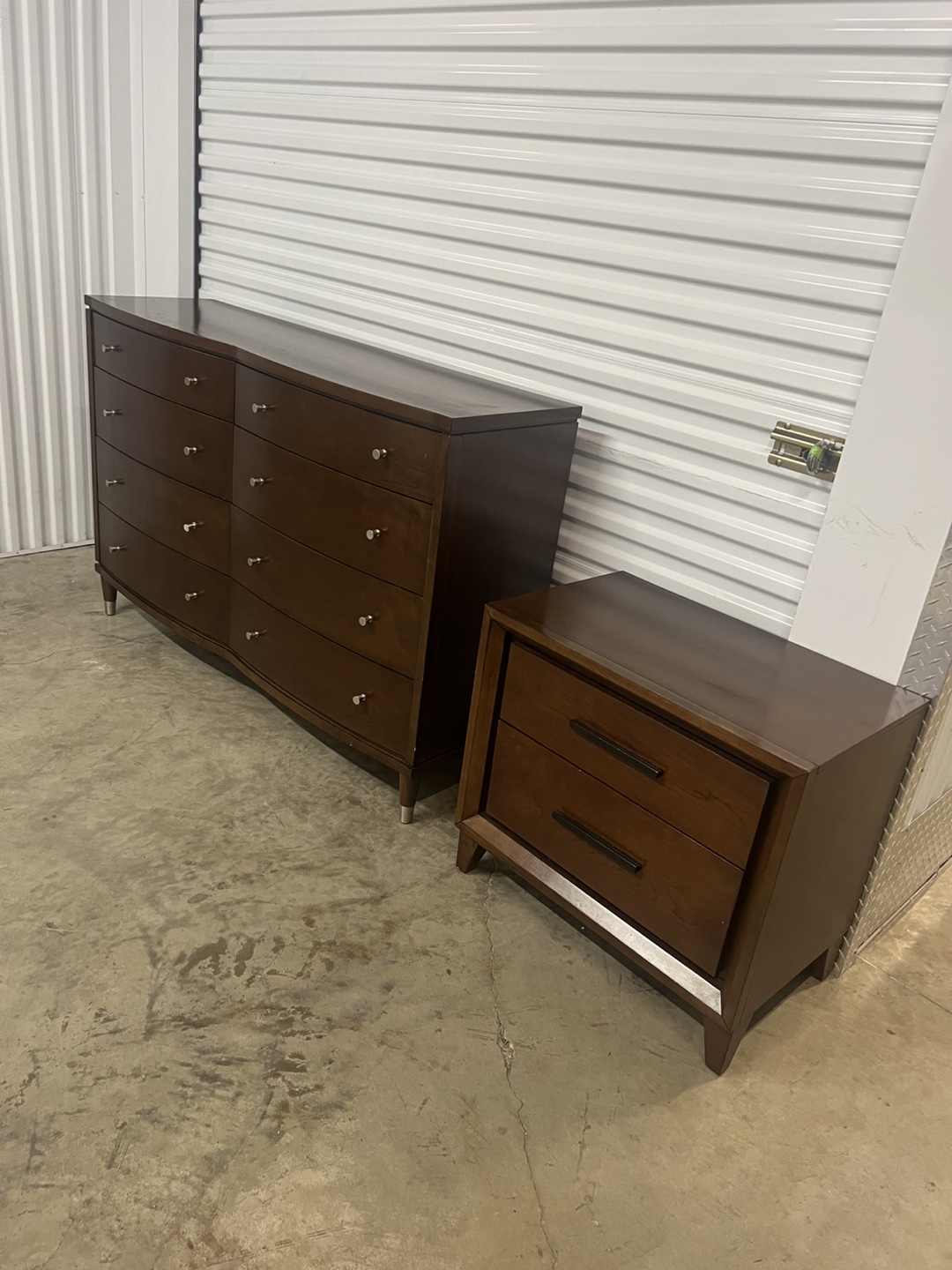 Mid-Century Modern Dresser and Nightstand Set - photo 2