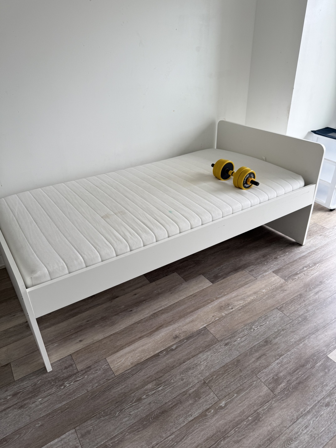 IKEA White Single Bed Frame