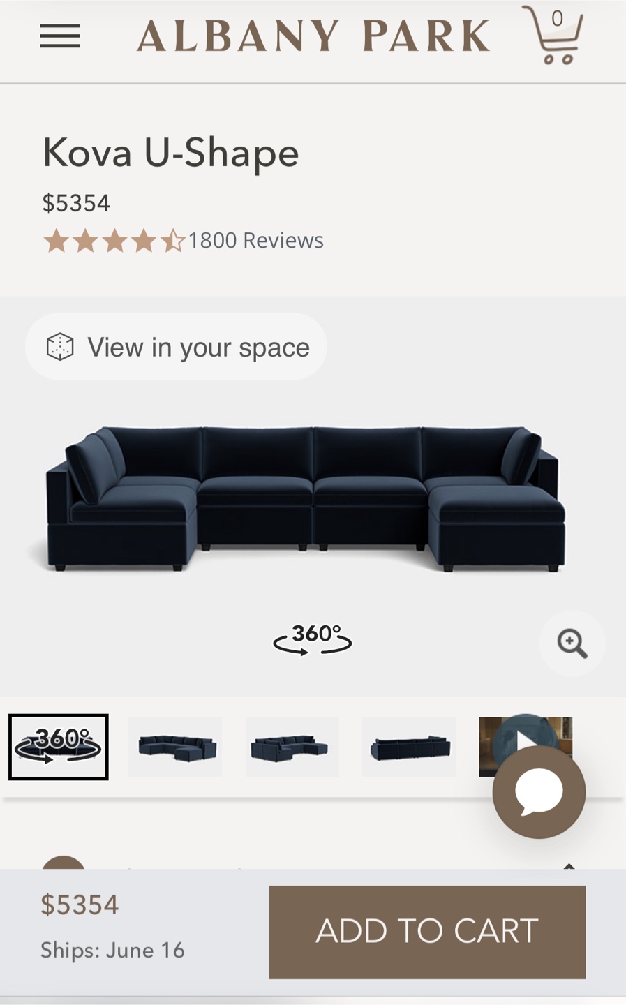 Albany Park Kova U-Shape Sectional Sofa - photo 3