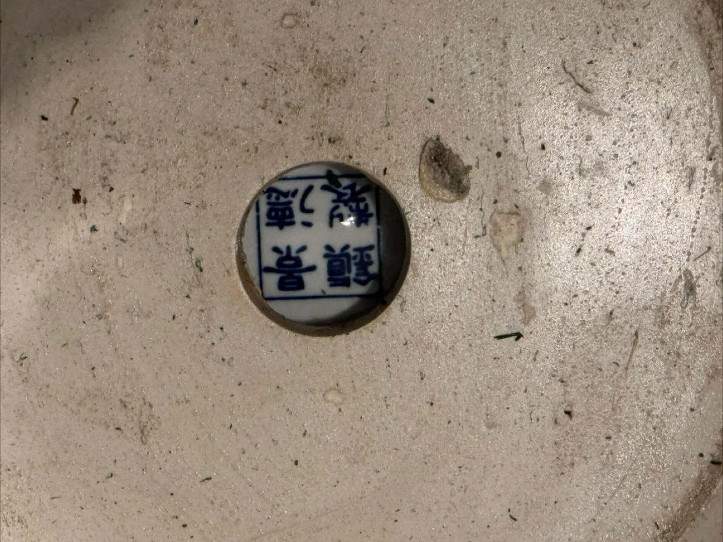 Blue and White Planter with Matching Saucer image indicator(6)