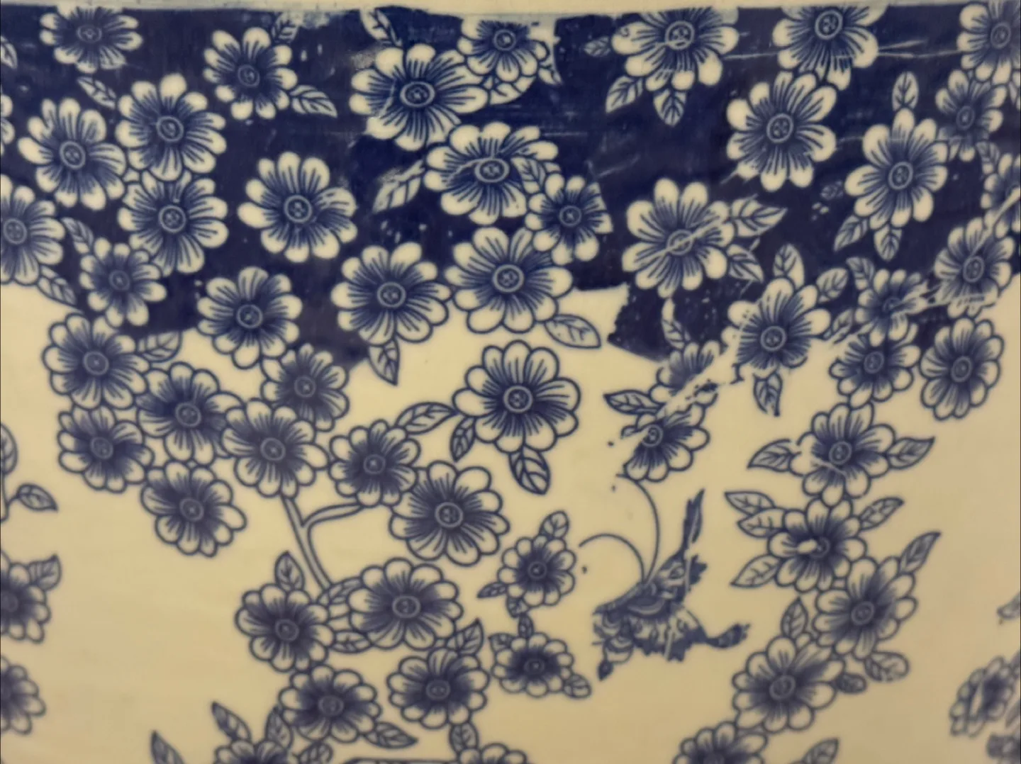 Blue and White Planter with Matching Saucer image indicator(7)