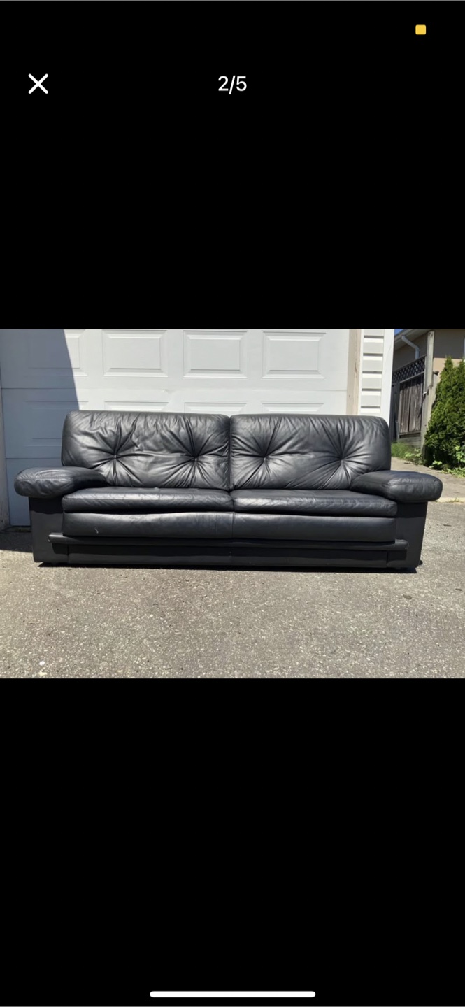 Black Leather Sofa