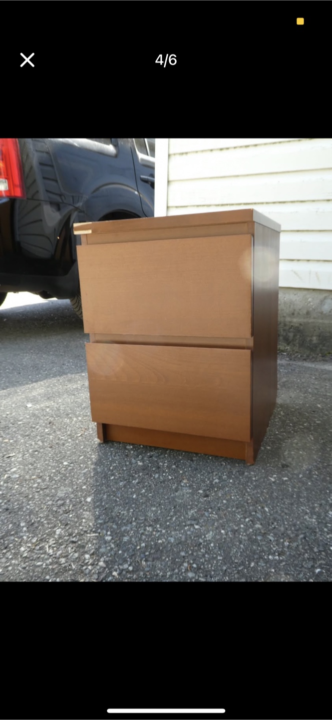Ikea Two-Drawer Nightstand - photo 4
