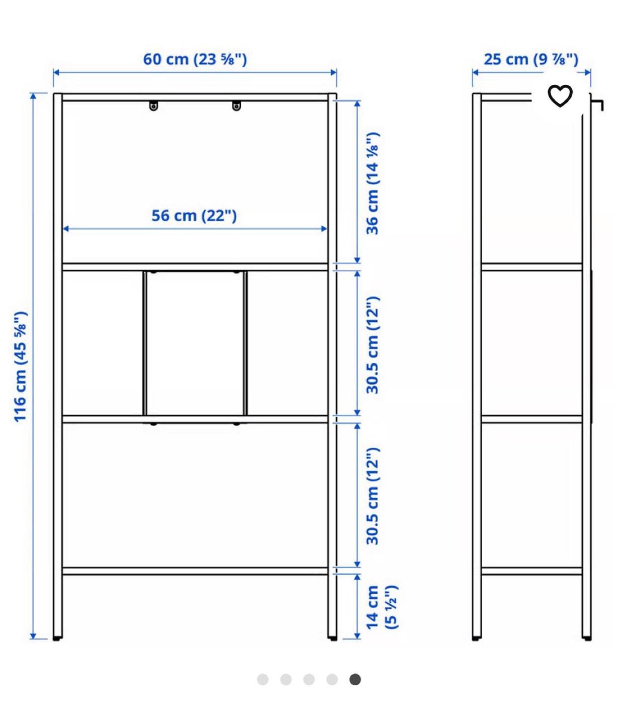 White metal bookshelf - photo 2
