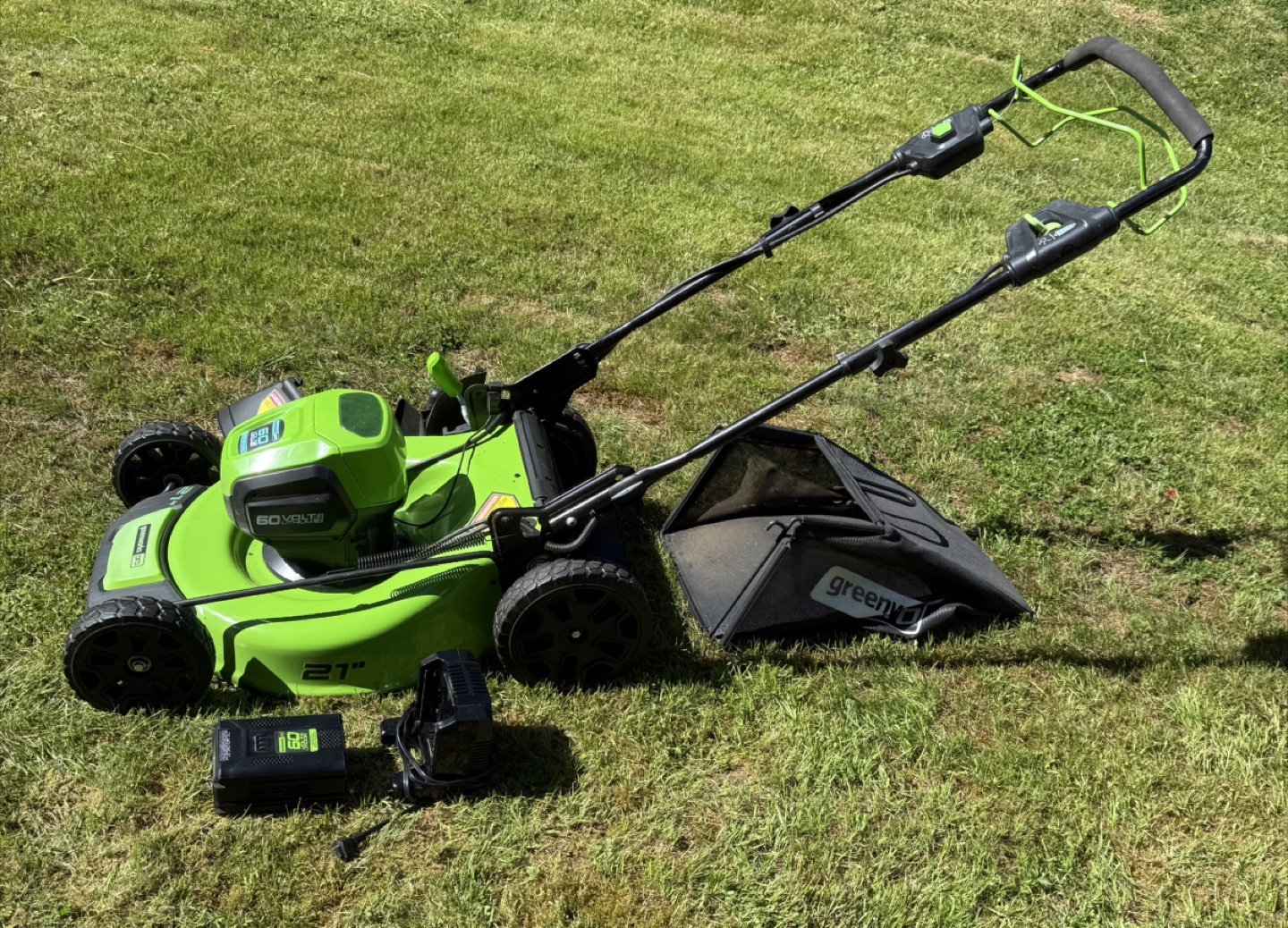 Greenworks Pro 21" Self-Propelled Lawn Mower - photo 2