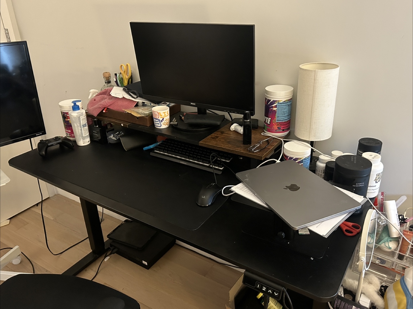 Black Electric Adjustable Standing Desk