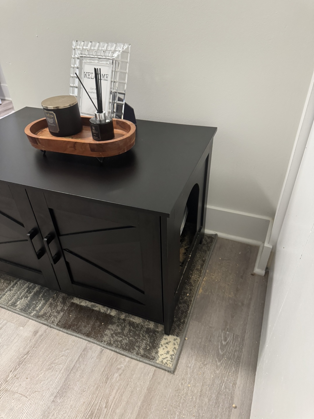 Modern Cat Litter Box Cabinet – Doubles as Entryway Table - photo 2