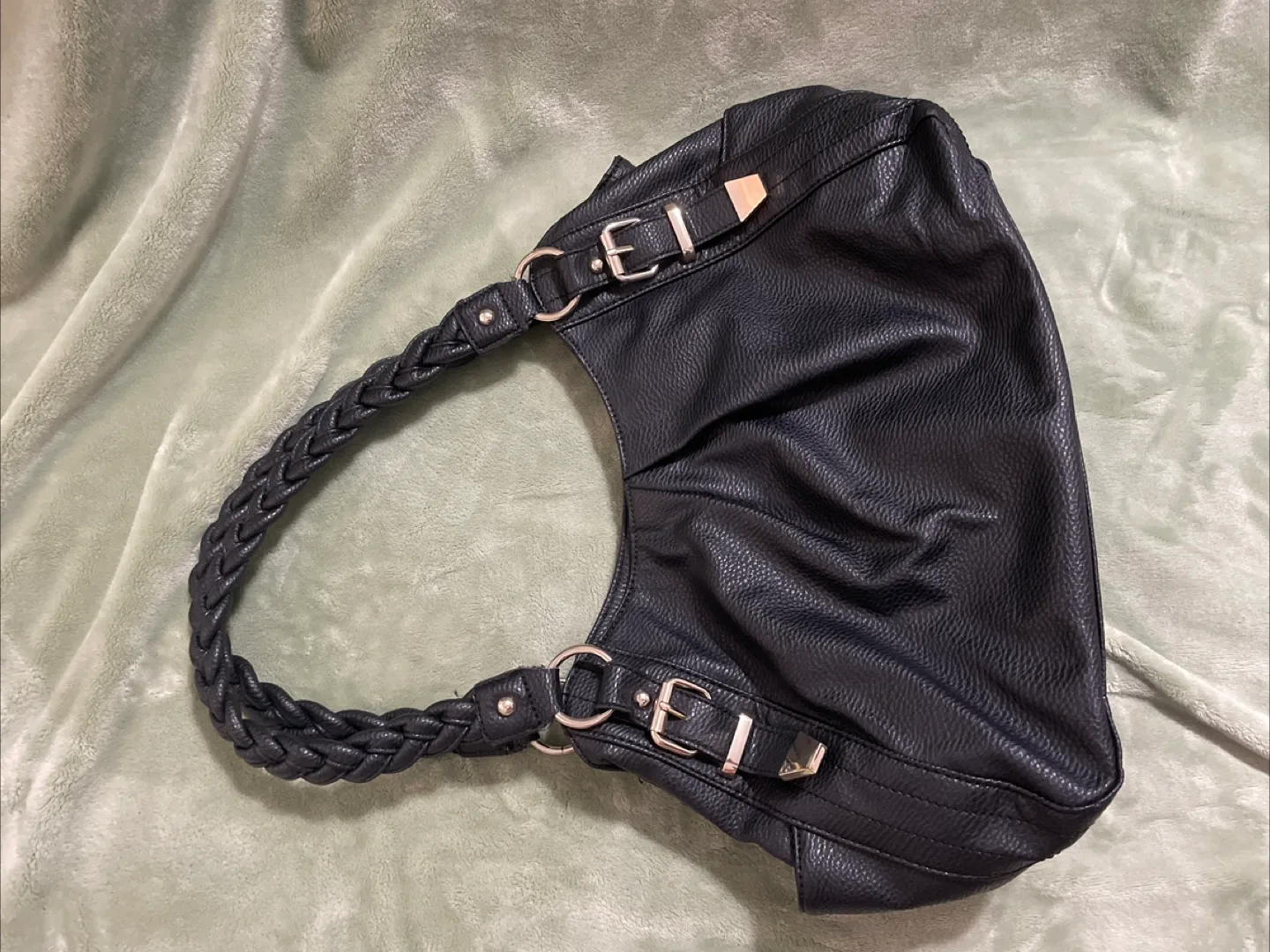 Black Braided Handle Handbag image indicator(5)